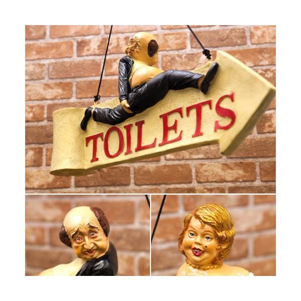 看板 トイレ 案内板 便所 洗面所 toilet おもしろ デザイン アメリカン アメカジ サイン ユーモア 厠 御手洗い お店 店舗