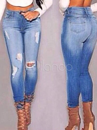 高層ユーズド加工ジーンズ