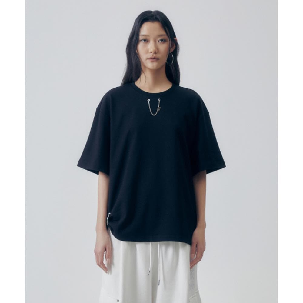 TREEMINGBIRD Dubre Chain Tshirts Black TM2535TS006MBB