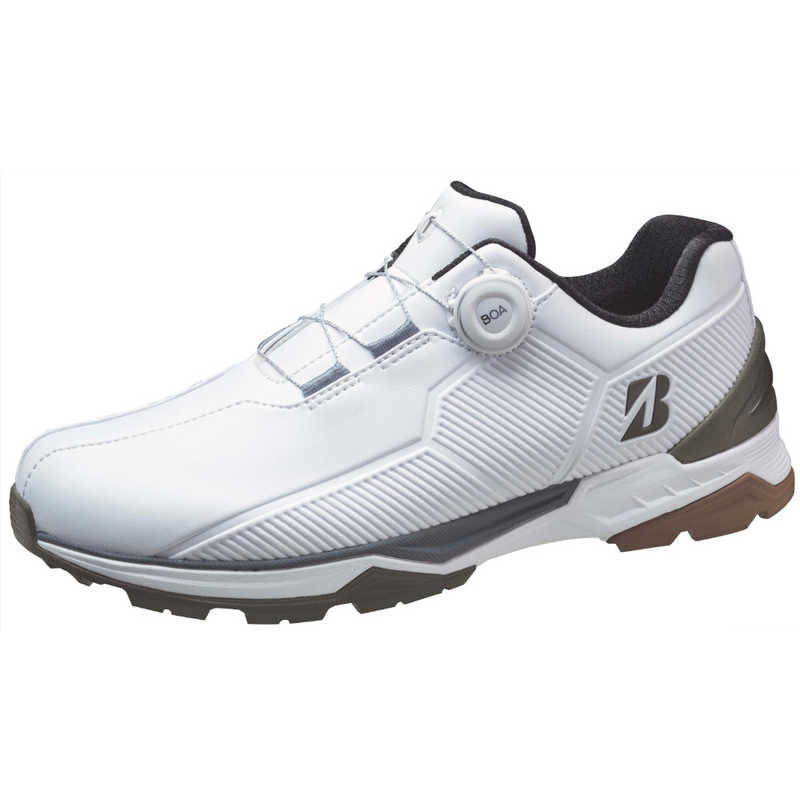 ブリヂストン　ゴルフシューズ ゼロ・スパイク バイター ワイド ［メンズ / 26.0cm / 幅：4E］ ホワイト×オリーブ　SH2507