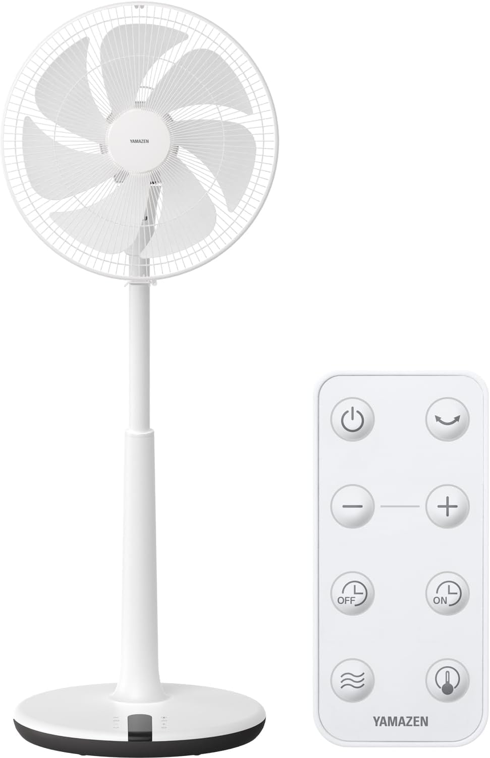 [山善] 扇風機 リビング DCモーター 静音 節電 省エネ 左右自動首振り 温度センサー搭載 風量12段階調節 入切タイマー リモコン付き ハイリビング扇風機 ホワイト YHX-BED351(W)