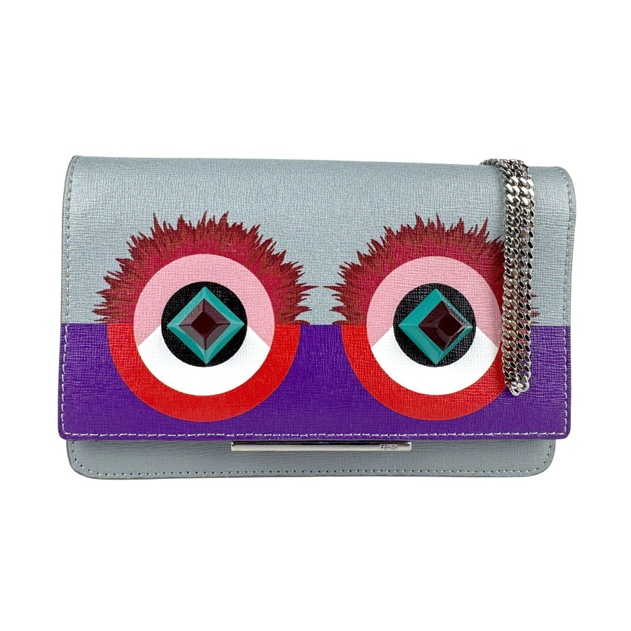 フェンディ FENDI チェーンウォレット レザー ライトグレー系 レディース 8M0346-88E z6455 25,776円