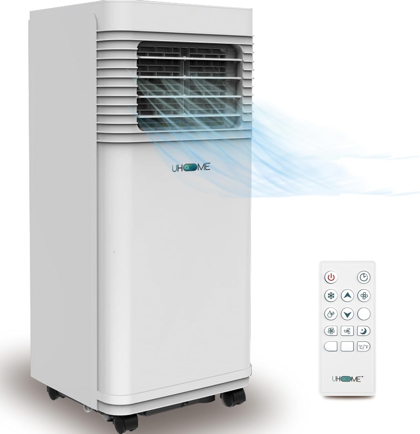 Uhome 【新型2024年白色】移動式エアコン 窓用エアコンスポットクーラー冬の除湿ポータブルエアコン2.345KW業務用エアコン無工事で簡単DIY置き型クーラー2段階風速窓用
