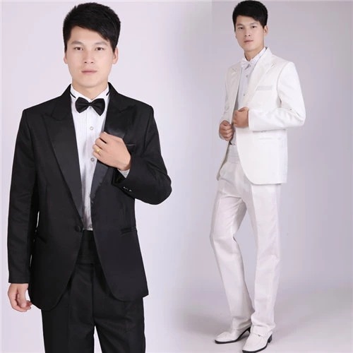 2色入荷　メンズ　スーツ　スーツセット　上下セット　タキシード　メンズ タキシードフォーマル　結婚式/パーティ/司会　スーツ/ズボン/蝶タイ/カマーベルトの4点セット