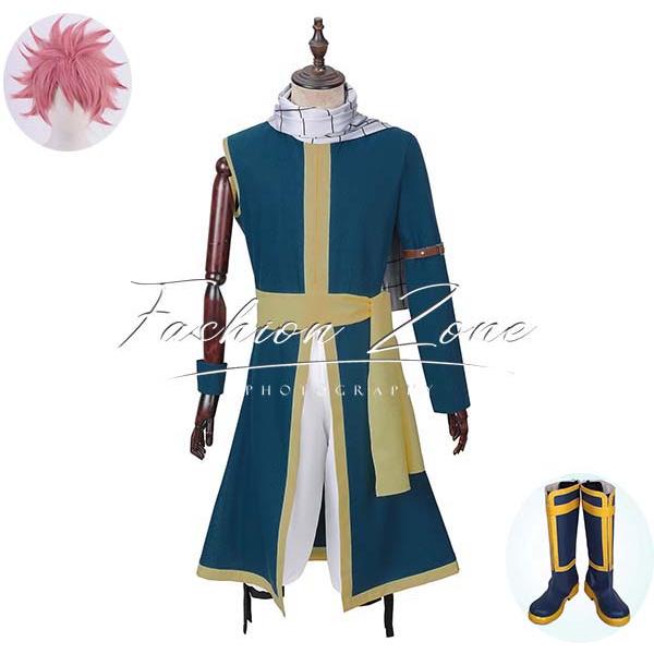 FAIRY TAIL 100 YEARS QUEST 風 ナツ・ドラグニル コスプレ衣装 ウィッグ 靴 cosplay ハロウィン 演出服 変装