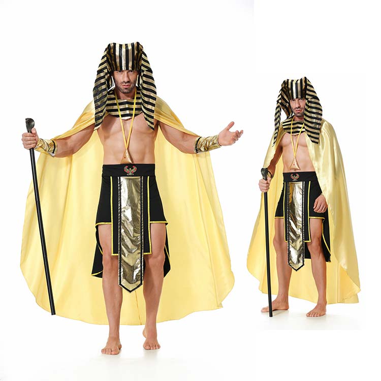 Men s エジプトファラオに変身 ハロウィン 衣装 男性用 メンズ用 ゾンビ ハロウィーン 王様ハロウィン衣装 コスプレ 魔法使い コスチューム　(二次会結婚式仮装パーティー宴会
