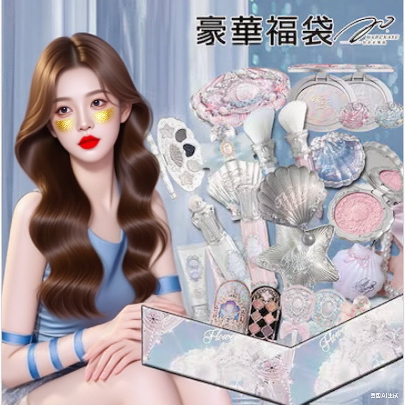 5 点入りメイク全般セット！口红 + 眼影 + 腮紅 + 高光 + 眉粉 日常ナチュラルメイクに必要なアイテムを一括収録クリーミー質感で初心者も簡単操作通勤・デートに即対応