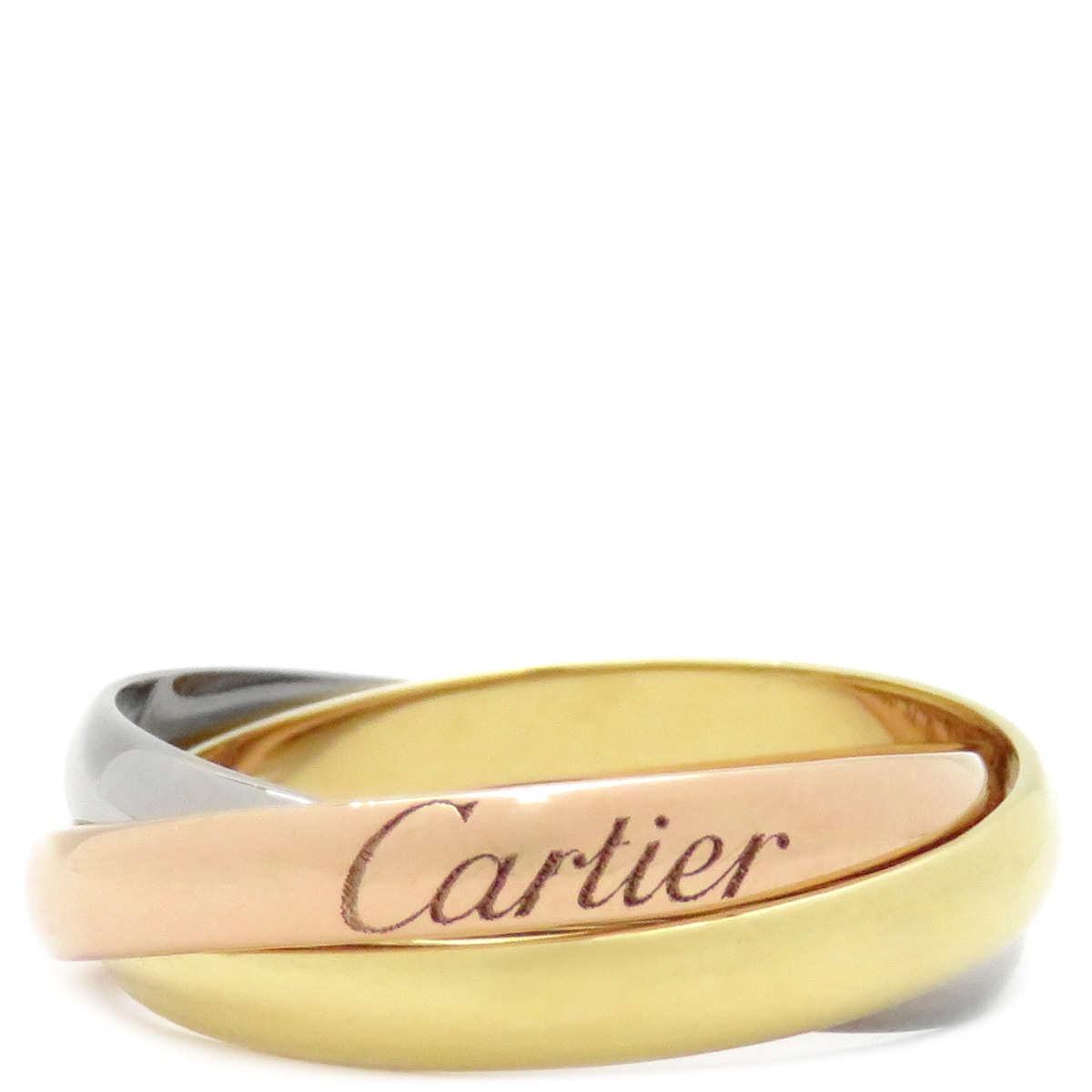 カルティエ Cartier リング 指輪 トリニティSM K18WG K18YG K18PG ホワイトゴールドXイエローゴールドXピンクゴールド #51(JP11) 3連 3カラー 11号【中古】