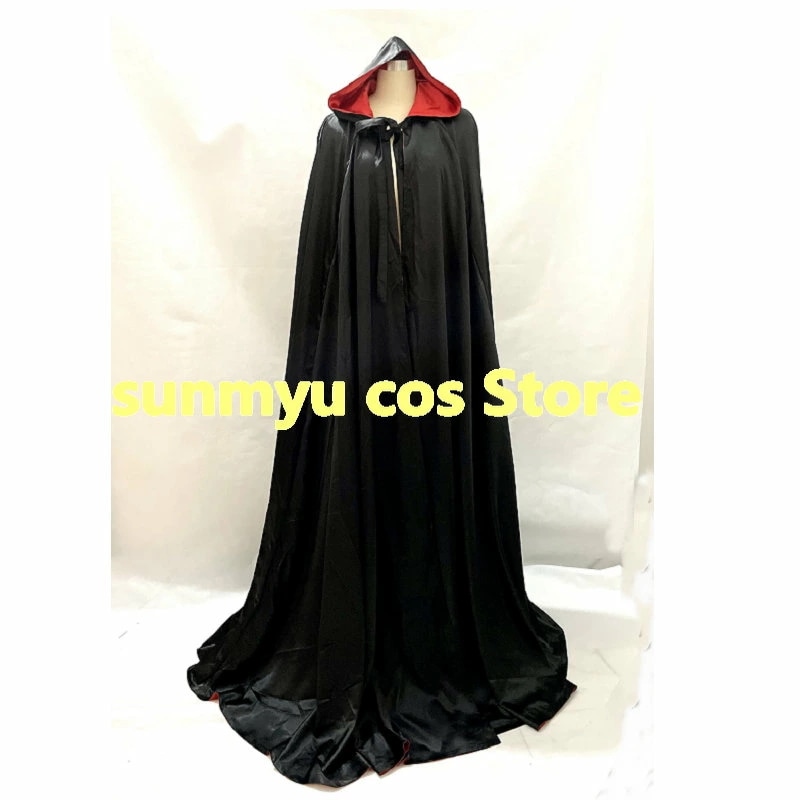 2層サテンマント　フード付き全円マント　 ドラキュラマント 吸血鬼 黒いマント　 コスプレ衣装 色変更自由　ハロウィン　オーダーメイド　オーダーサイズ 14,470円