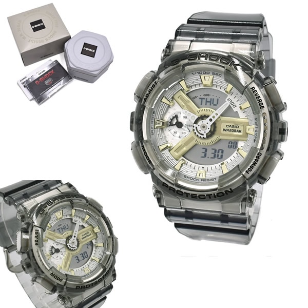 腕時計 G-SHOCK Gショック GMA-S110GS-8A ANALOG-DIGITAL 腕時計 ウォッチ メンズ レディース ユニセックス ゴールド シルバー グレースケルトン