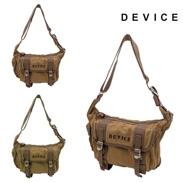 【DEVICE】 chs1112058 ショルダーバッグ 斜め掛け カバン かばん 鞄 大容量 使いやすい 普段使い ミリタリー おしゃれ メンズ 父の日 プレゼント ギフト カーキ