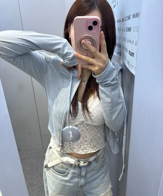 (季節の変わり目uvカットアイテム) セブンスターポイントバッグ ナンバリング ツーウェイ セミクロップ フードジップアップ