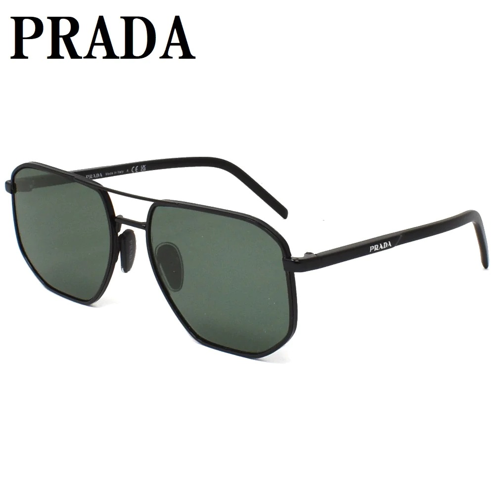 プラダ PR59YS 1AB728 57 サングラス アイウェア メガネ 眼鏡 UVカット 紫外線カット ダークグリーン ブラック