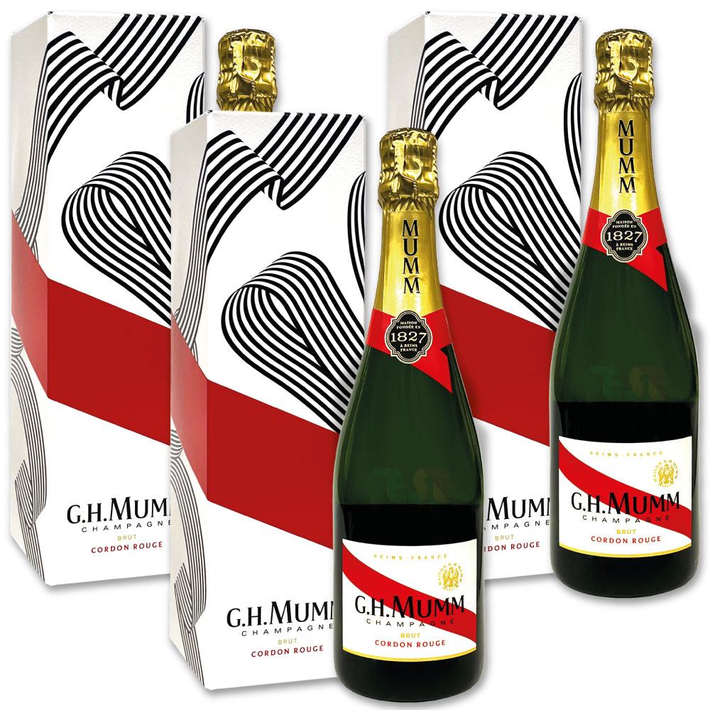 [正規品] マム コルドン ルージュ 3本セット 750ml / NV 白 辛口 ギフトBox入りメゾン マム G.H.MUMM シャンパン お祝い
