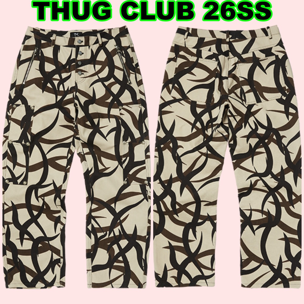 【Thug Club】26SS TC TRIBAL CAMO PANTS