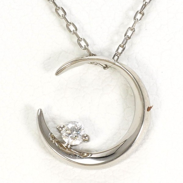 スタージュエリー K18WG ネックレス ダイヤ 0.02 約40cm ジュエリー 中古