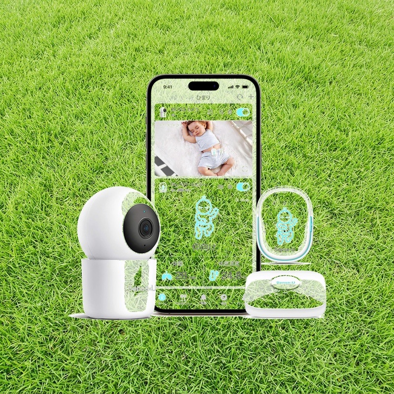 Sense-U Proベビーモニター(長距離版)と見守りカメラセット 乳児用 ベビーセンサー+ベビーカメラ 400万画素 ナイトビジョン 双方向音声通信 2.4GHz Wi-Fi対応 赤ちゃん 体動セ