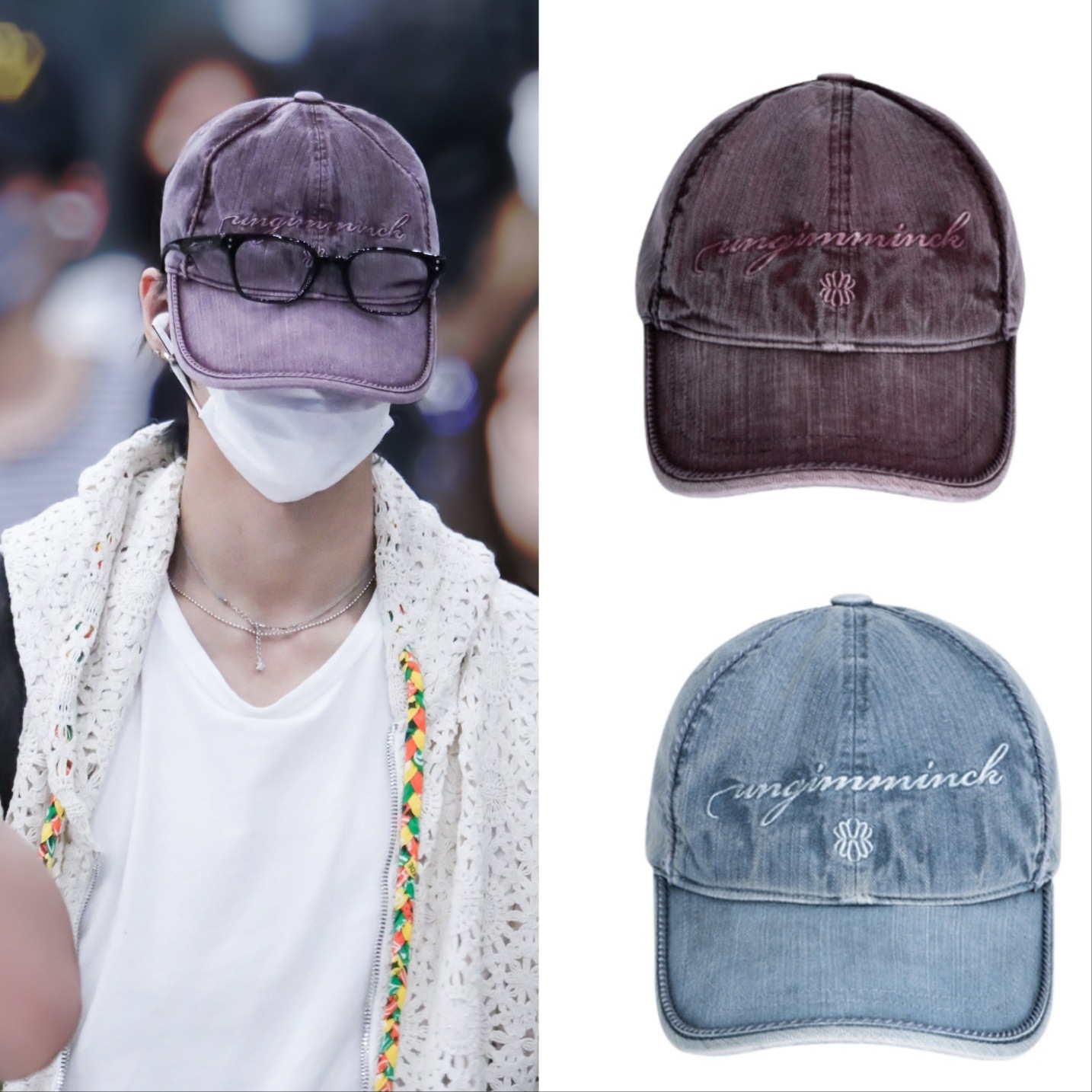 【UNGIMMICK】 RIIZE ウォンビン 着用 Piping Logo Washed Cap 2色 8,580円