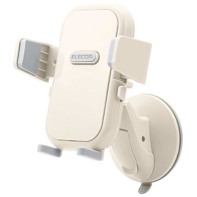 他サイト： エレコム　ELECOM　スマホスタンド アイボリー (吸盤式/壁付キッチン向け)　HA-STSC01IVの商品画像