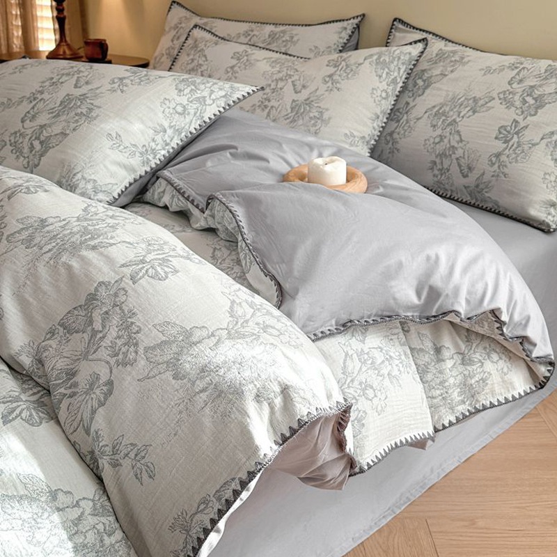 ジャグア3層糸ピュアコットン4ピースセットフルコットンハイエンドキルトカバーキルトカバーカバー3ピースセットベディ