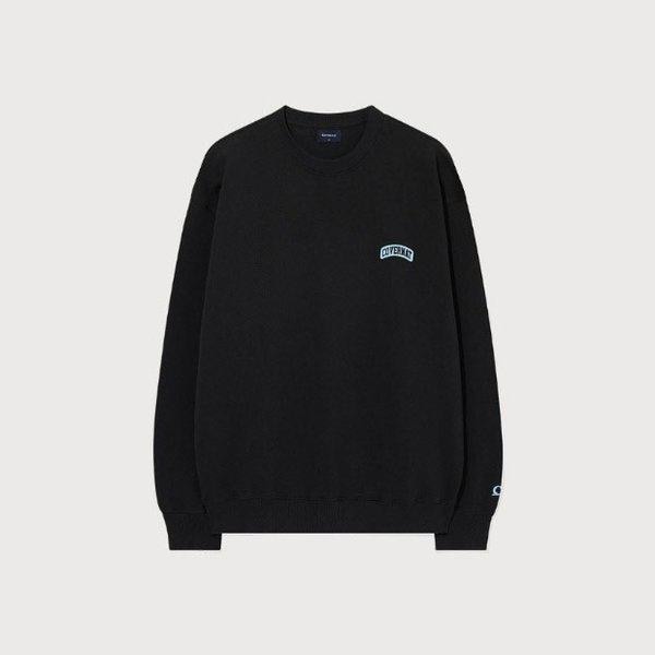 長袖Tシャツ JQS CO2501CR34-BK スモールアーチロゴ スウェットシャツ ブラック