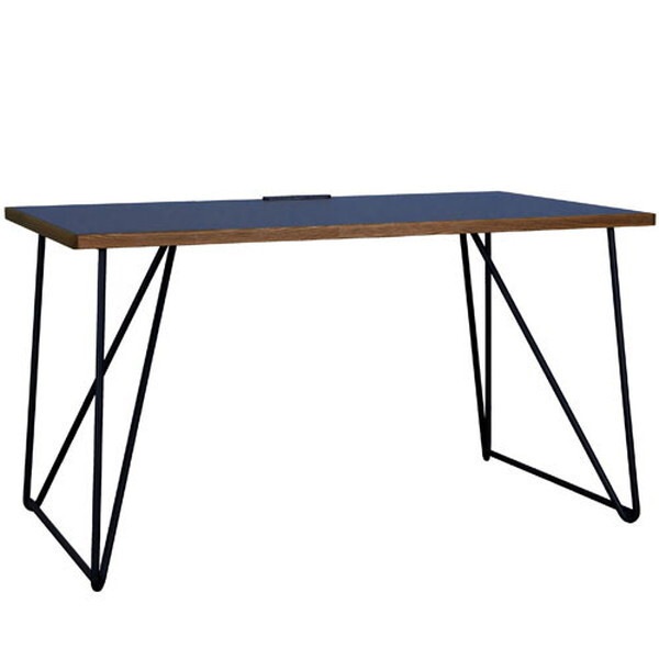 筑波産商 カウンター デスク 135 メラミン天板 ネイビー/WBN メーカー直送