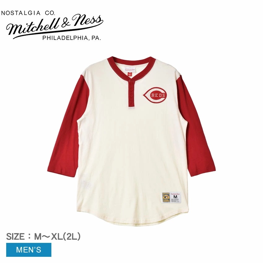 シンシナティレッズ MLB アイコン ヘンリーシャツ THNL3210-CREYYPPPCREA メンズ Henley ヘンリー MLB Cincinnati Reds