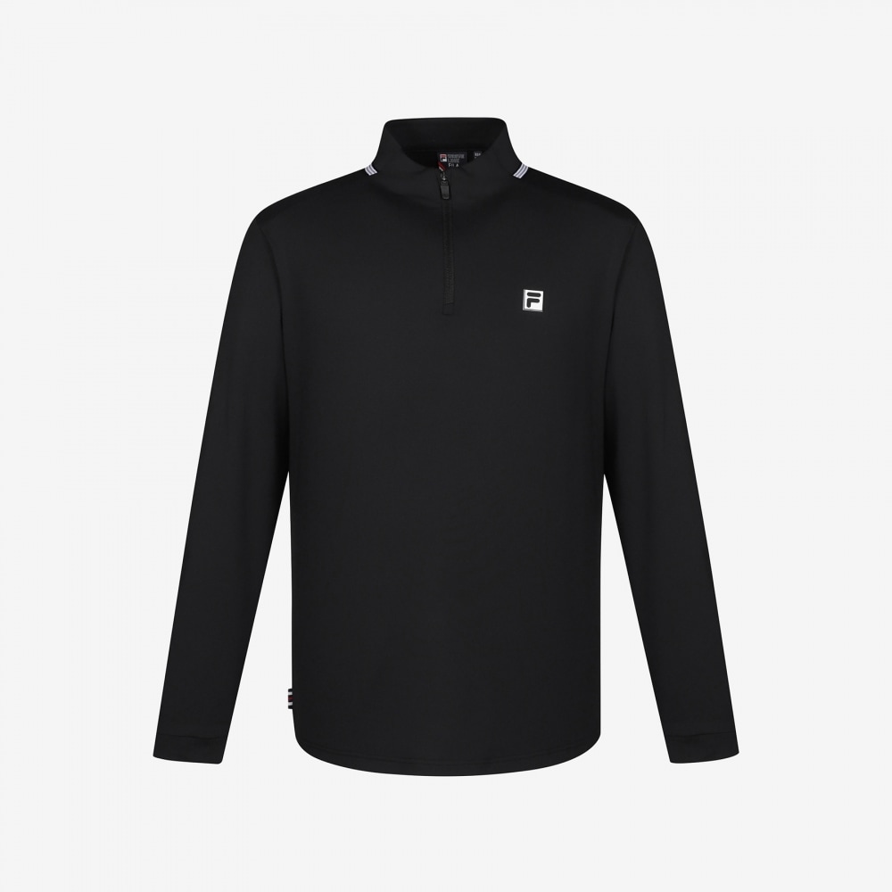 フィラテニス起毛ハーフジップアップロングスリーブ Tシャツ_FS2RLG4301M_BLK