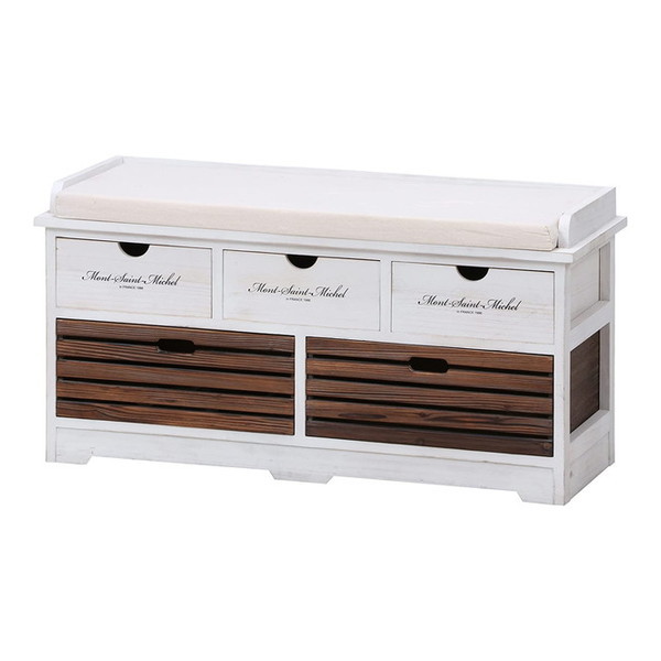 不二貿易 38047 アンティークベンチ ミッシェル ホワイト [] メーカー直送