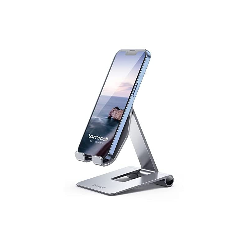 折り畳みスマホスタンド ホルダー 角度調整 スマートフォン置き台 テーブル 卓上 縦置き横向き