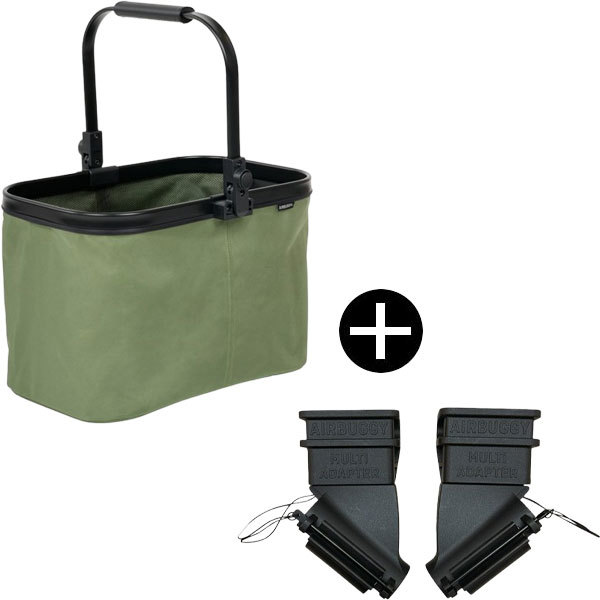エアバギー マルチバスケット モスグリーン + マルチバスケット専用アダプター