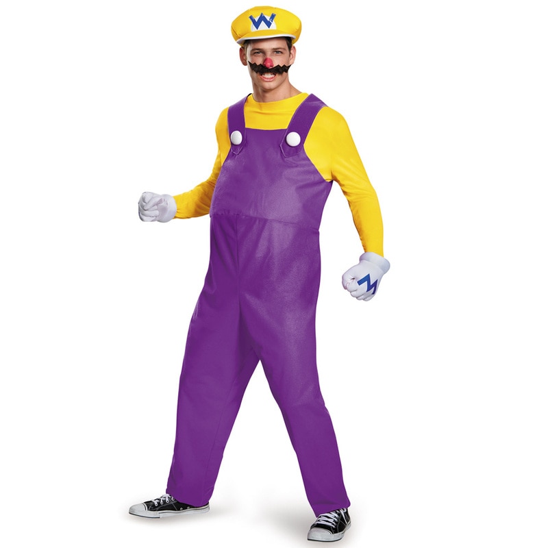 コスプレ 仮装 ワリオDX 大人用 XL(42-46) 大きいサイズ 【 コスプレ 衣装 ハロウィン 仮装 コスチューム アニメ 大きいサイズ メンズ スーパーマリオ グッズ 余興 男性用 正規ライセ