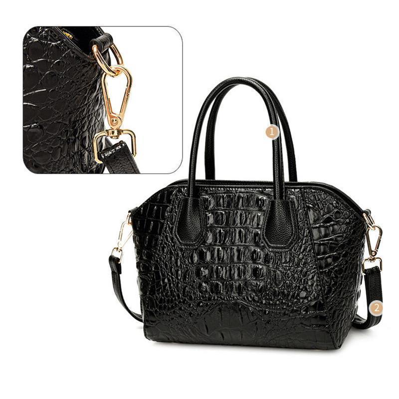 春 夏トートバッグ レディース 軽量 大容量 ポケット付き 自分用 普段用 プレゼント クロコ型押し 持ちやすい 通勤 部活 仕事 アウトドア