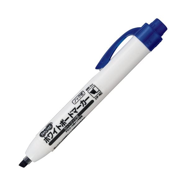 （まとめ） TANOSEE ノック式ホワイトボードマーカー カートリッジタイプ 角芯 青 1本 100セット 14,839円