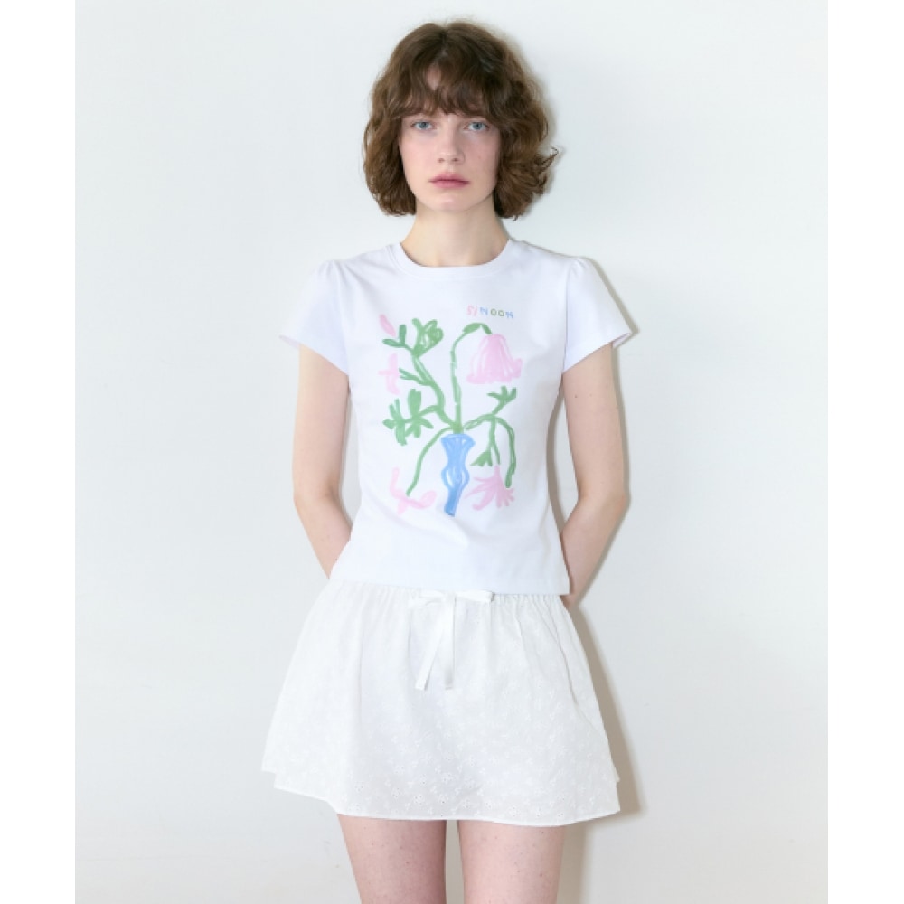 SINOON 花瓶パフTシャツ (ピンク)