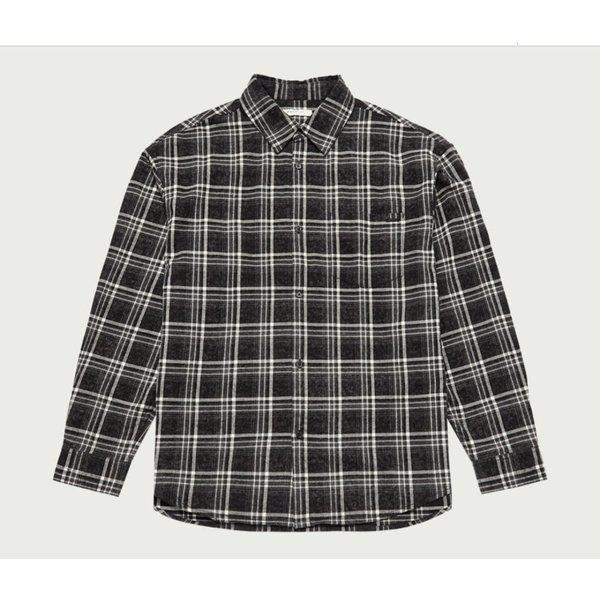 [モダインチョン] コットン ヴィンテージ ウォッシング チェック シャツ_ブラック 10540-020-803-25-100 _IC