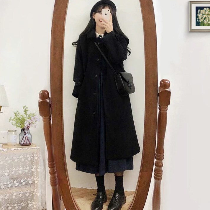 アウター コート ジャケット 上着 ミディアム丈 袖あり 長袖 襟付き 前開き ボタン ポケット かわいい 大人可愛い きれいめ シンプル カジュアル 大人 上品 おしゃれ お洒落 大人女子 こなれ感