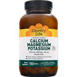 COUNTRY LIFE社　ターゲットミンズ カルシウム マグネシウム カリウム 180錠