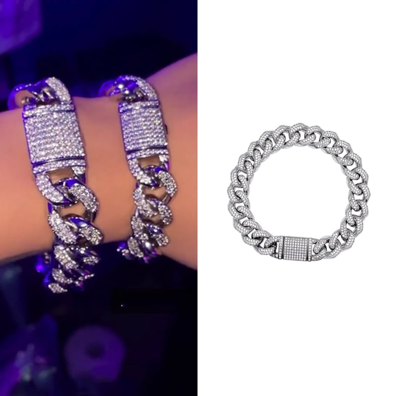 [BLACKLABEL] BP アイスボールド クバン チェーンブレスレット [15mm] カスタムジュエリー 韓国ファッションスタイル