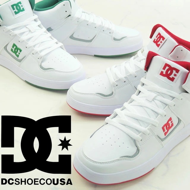 ディーシーシューズ メンズ ハイカット スニーカー キュア ハイ トップ SN レディース カジュアルシューズ DM005806 ホワイト/レッド ホワイト/グリーン 靴