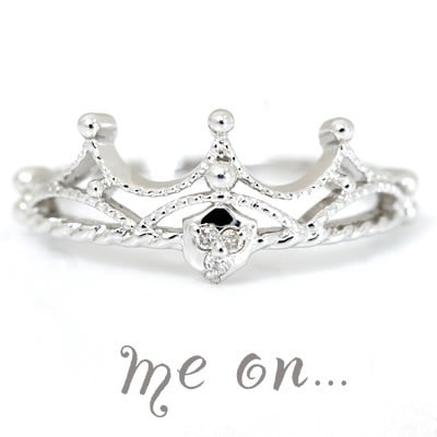 me on... 女性限定の贅沢小指をオシャレに輝かせる ティアラピンキーリング 発送目安：２３週間