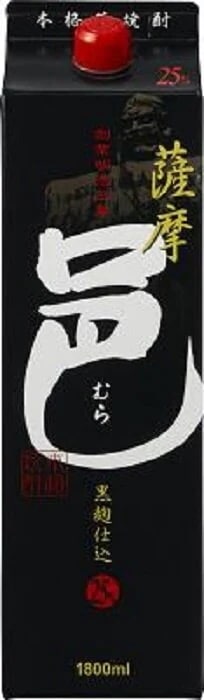 1ケース単位6本入り本格芋焼酎25薩摩邑　黒麹仕込1800mlパック6本入りメーカー鹿児島県：岩川醸造(株)