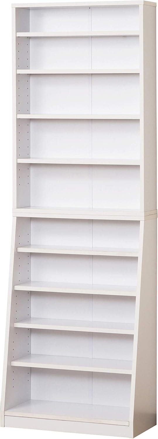 大容量 幅60cm 本棚 おしゃれ 安定 コミック 収納 オープンラック 薄型 ホワイト