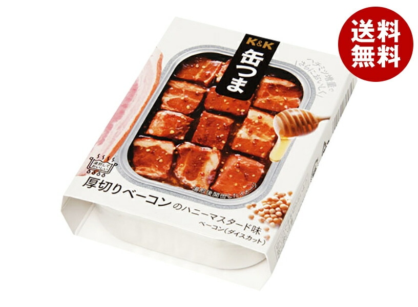 メーカー/問屋直送国分 K&K 缶つま 厚切りベーコンのハニーマスタード味 角3号B缶 105g＊6個入＊(2ケース)
