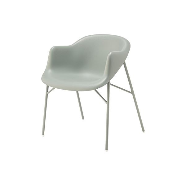 （まとめ） アームチェア ライトグリーン 組立品 [x2セット]