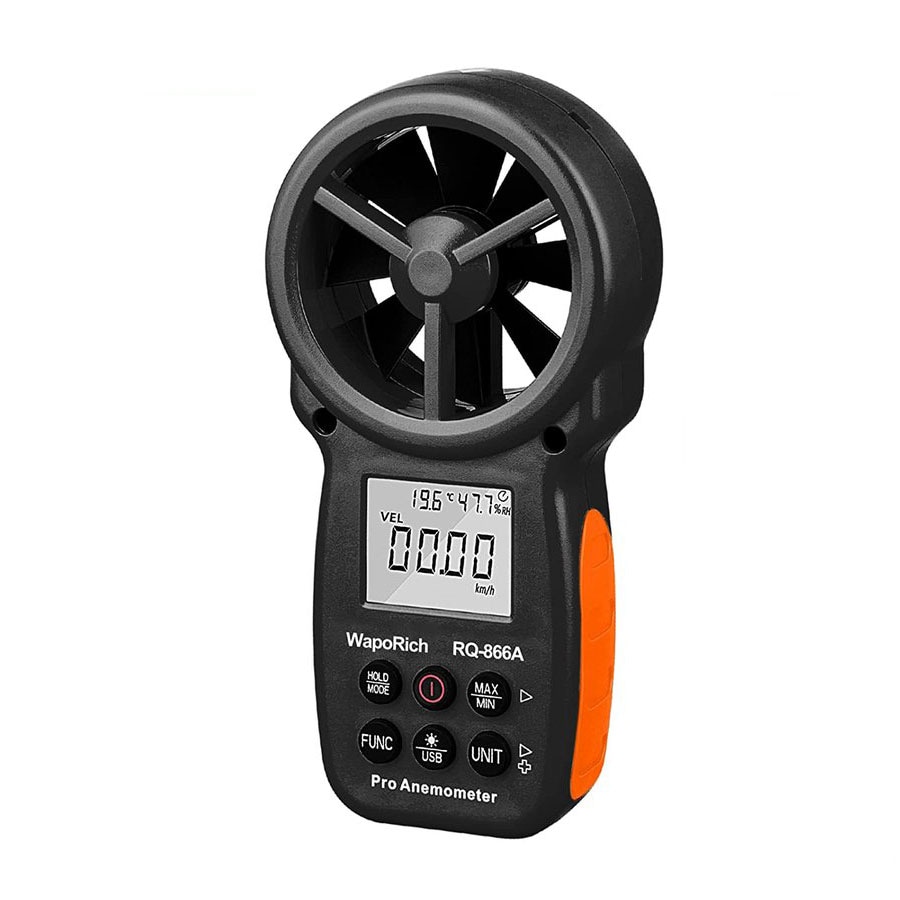 デジタル風速計, 風量計 風力計 風向計USB リンクPC端末，HVAC 風速 温度 気流 湿度を測定 できます ドローン 飛行 に適しています 日本語説明書