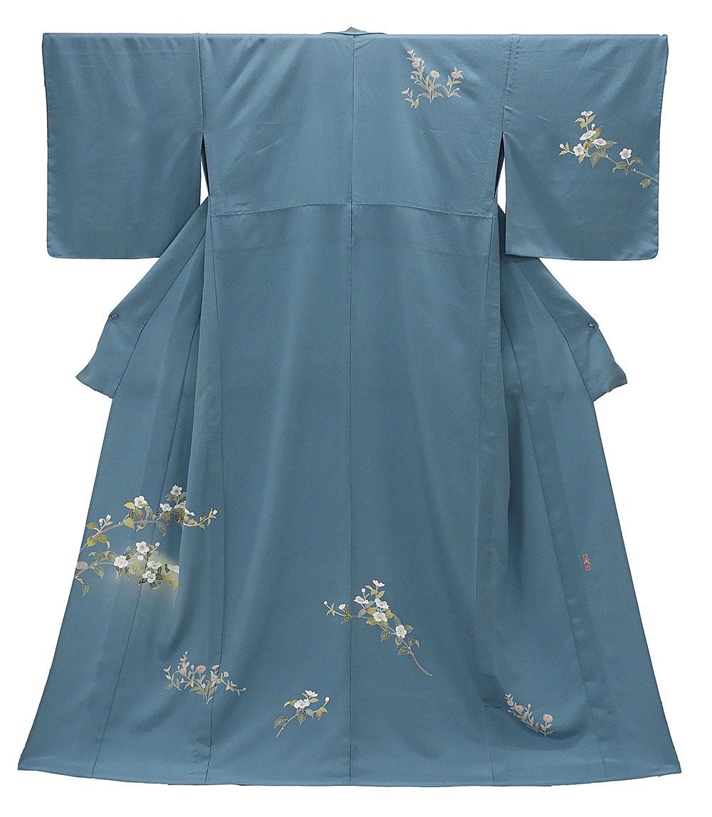 単衣 訪問着 新品仕立済 正絹 単衣 美山 桜模様 身丈164.5cm 裄丈68cm 訪問着 新品 仕立て上がり 着物 wb1065着物