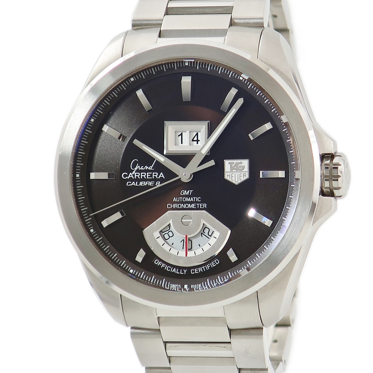 グランドカレラ GMT キャリバー8 WAV5113.BA0901 自動巻き メンズ ブラウン 2タイムゾーン 3年保証