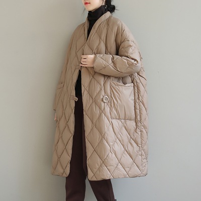 アウター コート ロングコート ロング ロング丈 袖あり 長袖 Vネック 前開き キルティング きれいめ シンプル 大人 上品 おしゃれ お洒落 かっこいい こなれ感 ラフ エレガント モダン 抜け感 5,378円