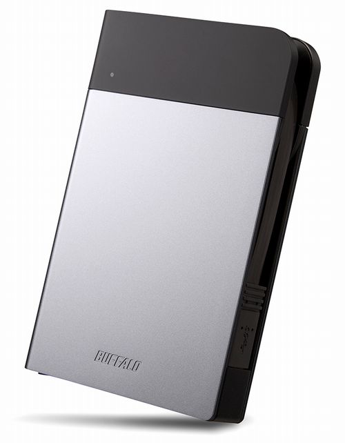 ICカードロック解除対応 MILスペック 耐衝撃 防滴 防塵 ポータブルHDD 2TB シルバー HD-PZN2.0U3-S